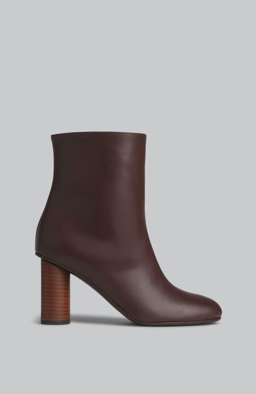 CO Front Seam Leather Ankle Boots In Brown Product Image