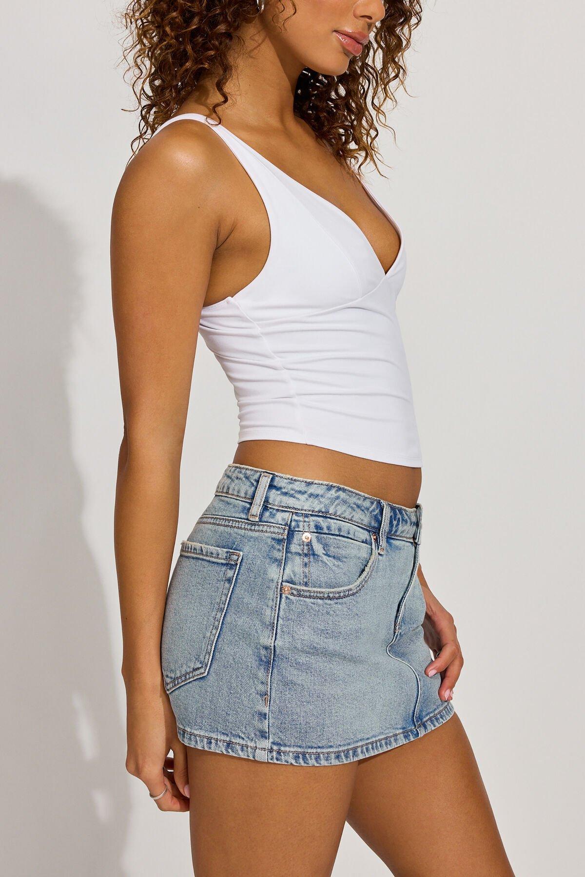 Denim Micro Skort Product Image