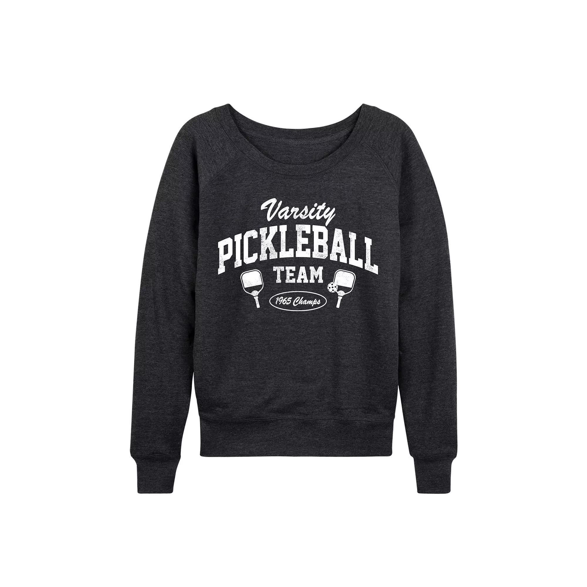 Women's Varsity Pickleball French Terry Long Sleeve Tee, Girl's, Size: XXL, Grey Gray Product Image