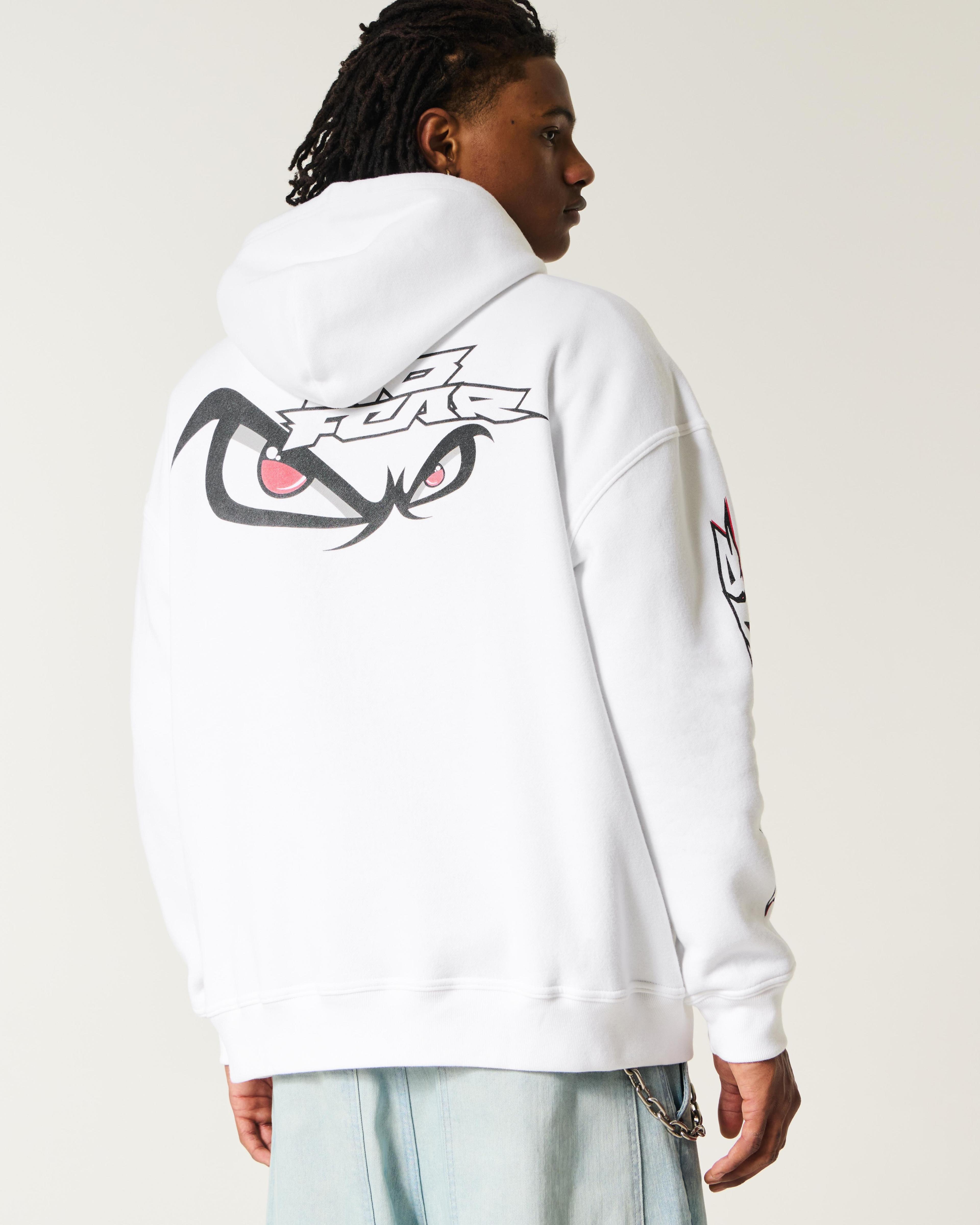 Baggy No Fear Graphic Hoodie Product Image