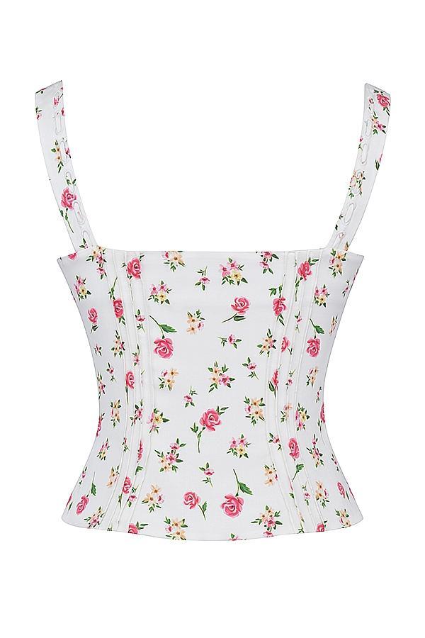 Chicca Rose Print Floral Top Product Image