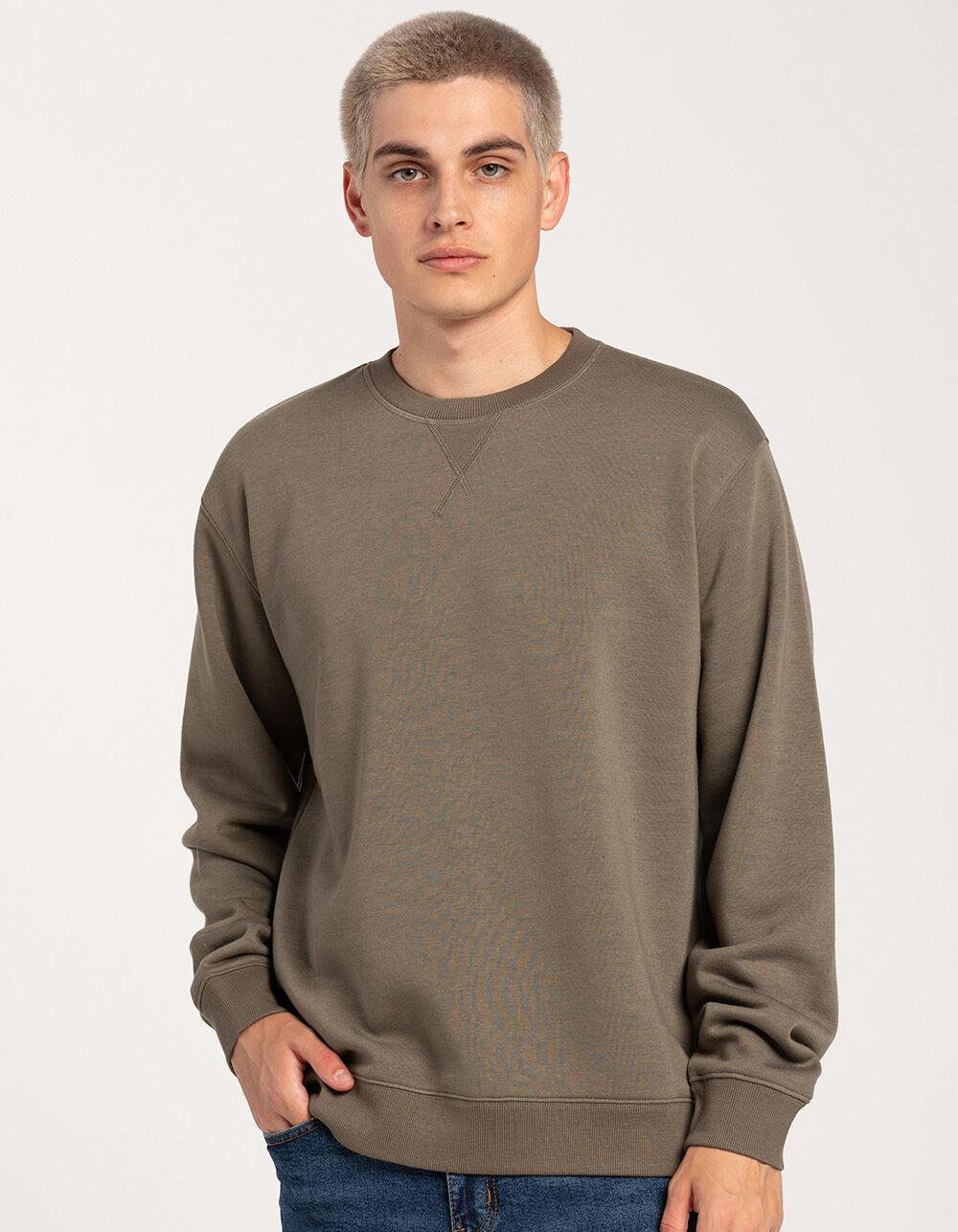 RSQ Mens Solid Crewneck Fleece Sweatshirt Product Image