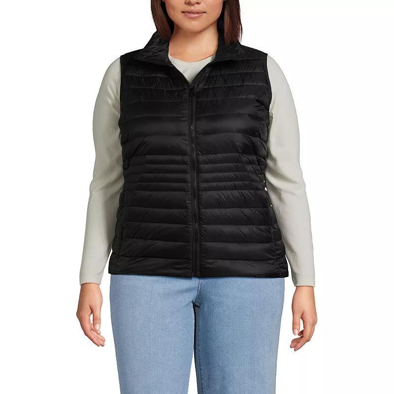 Plus Size Lands' End Wanderweight Down Vest, Women's, Size: 2XL, Estate Green Shine Product Image