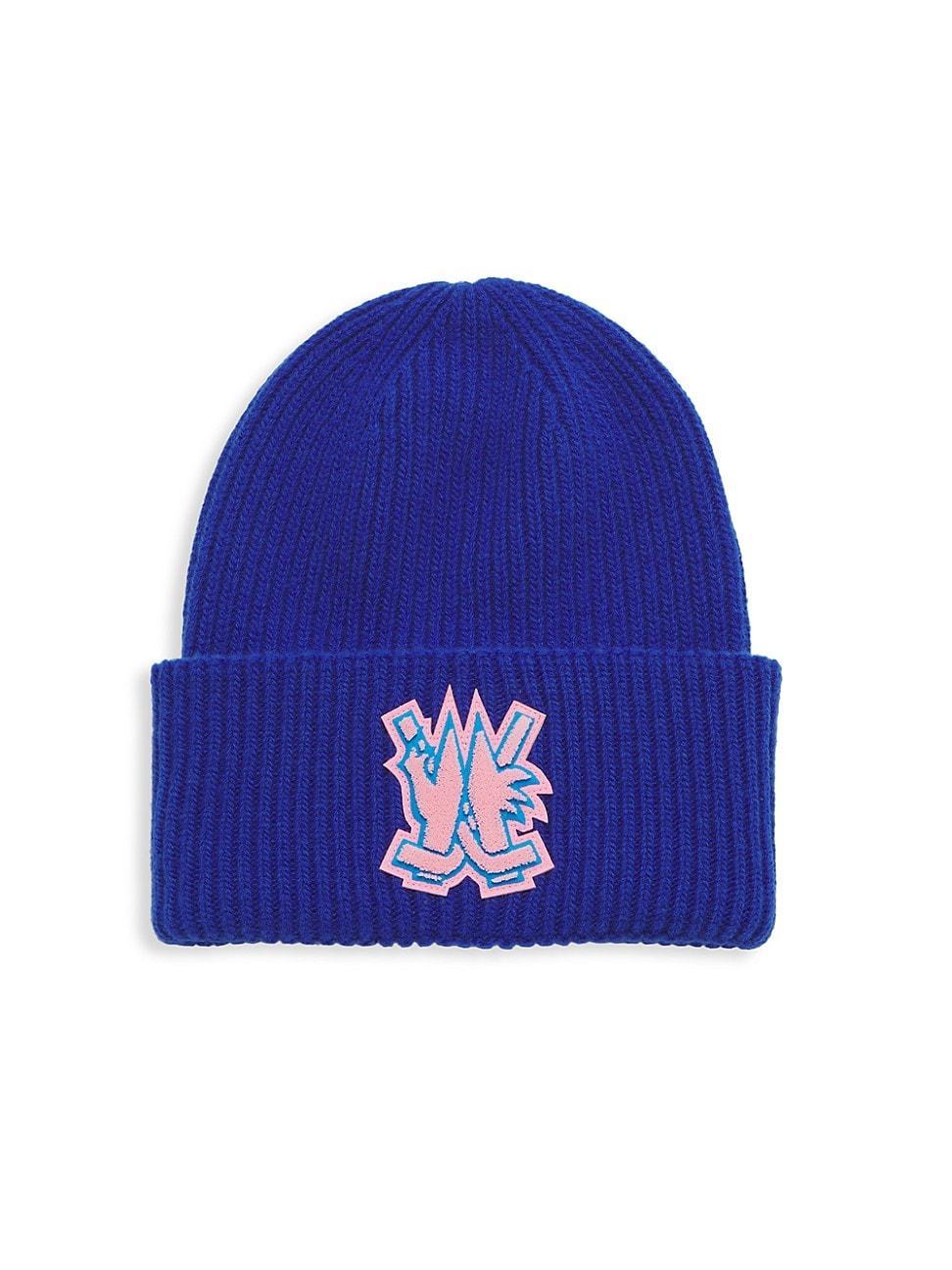 Mens Hockey Stick Logo Ribbed Beanie Hat Product Image