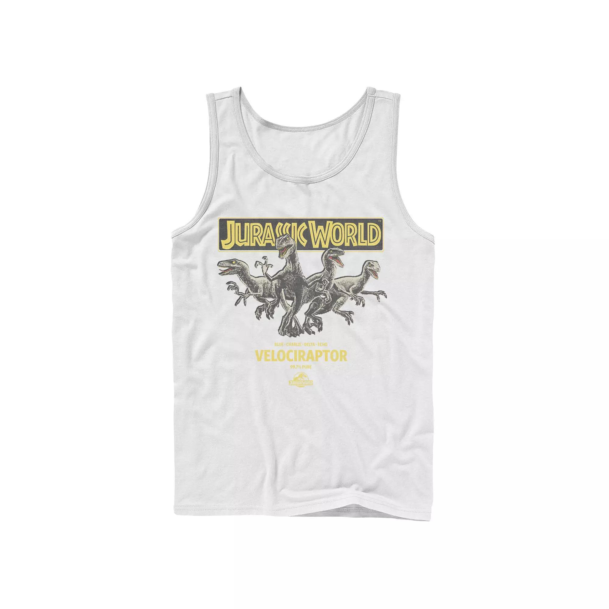 Men's Jurassic World Blue, Charlie, Delta & Echo Pack Tank Top,  Product Image