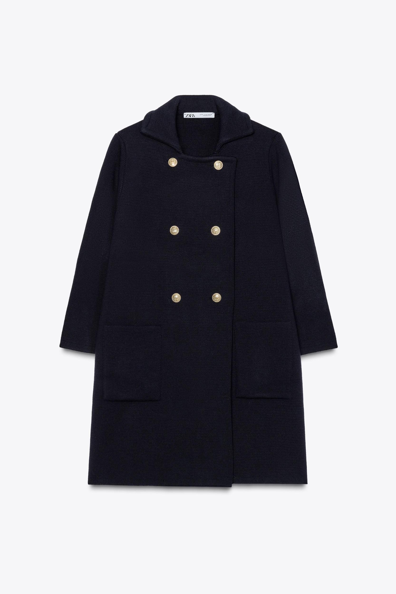 DOUBLE BREASTED KNIT COAT Product Image