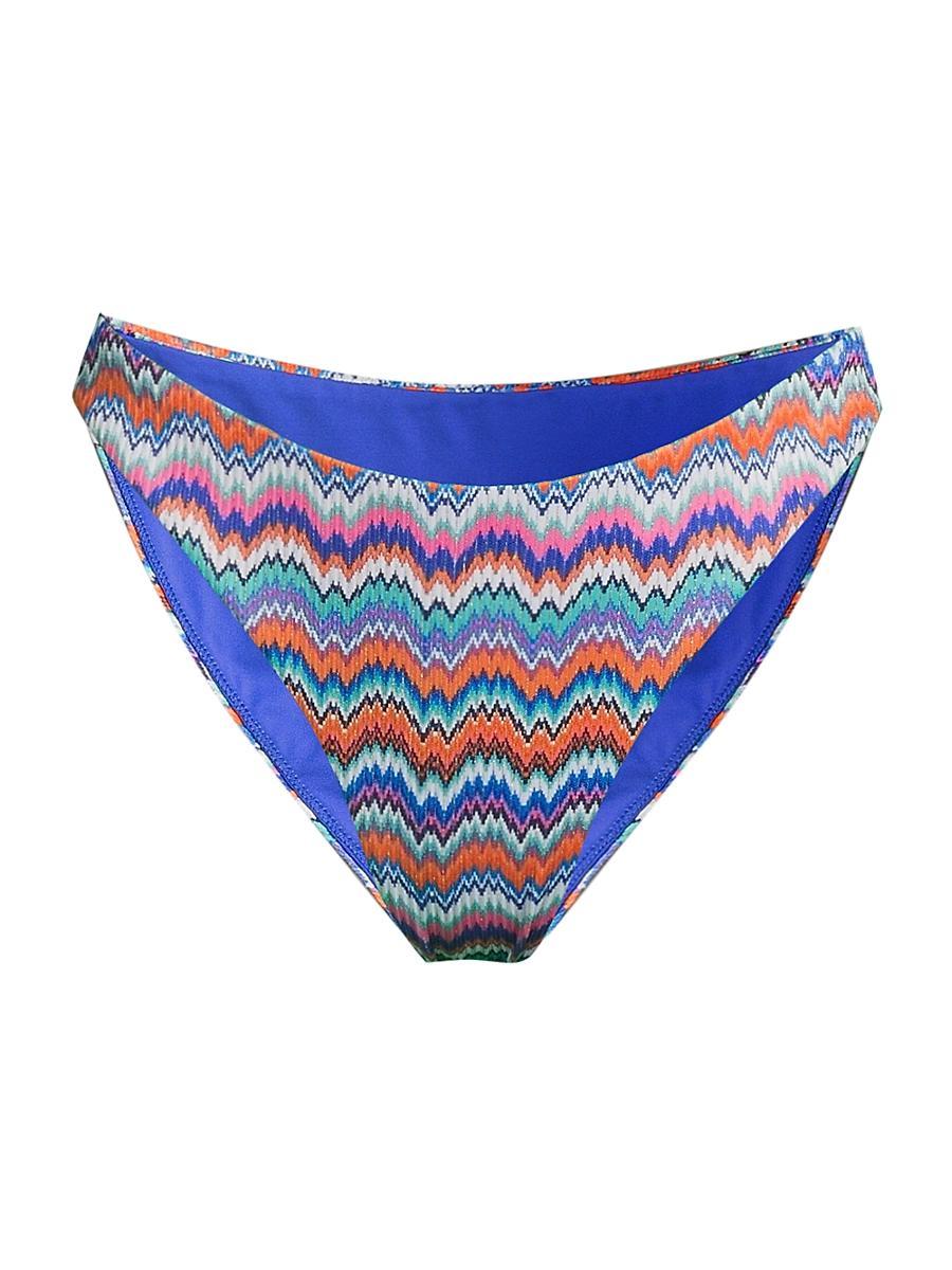 Womens Margot Barcelona Metallic Chevron Bikini Bottom Product Image