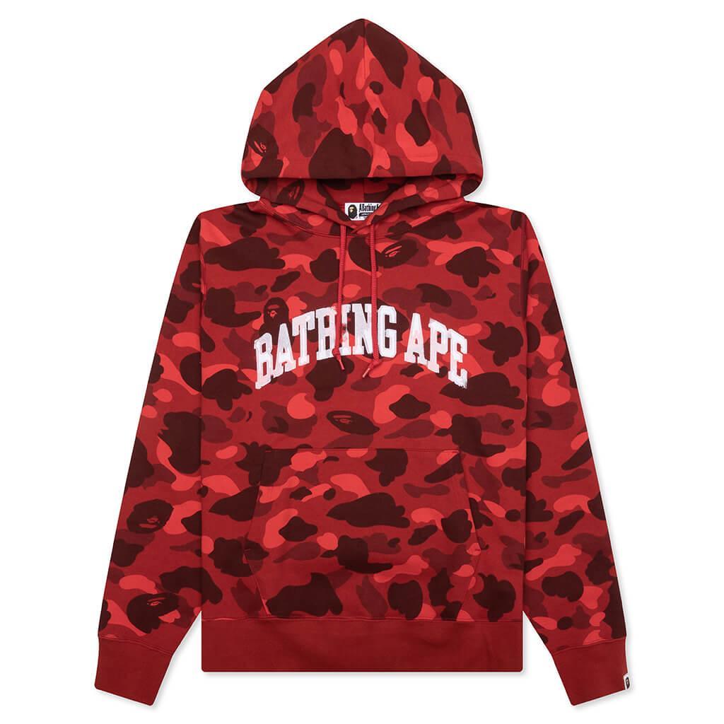 Color Camo Pullover Hoodie - Red Male Product Image