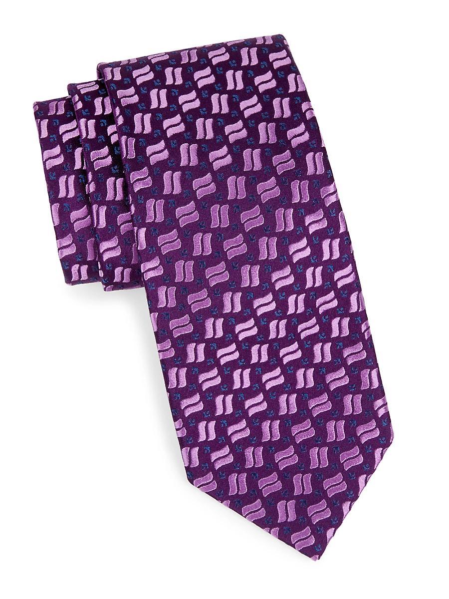 Mens Neat Multi-Stripe Silk Tie Product Image