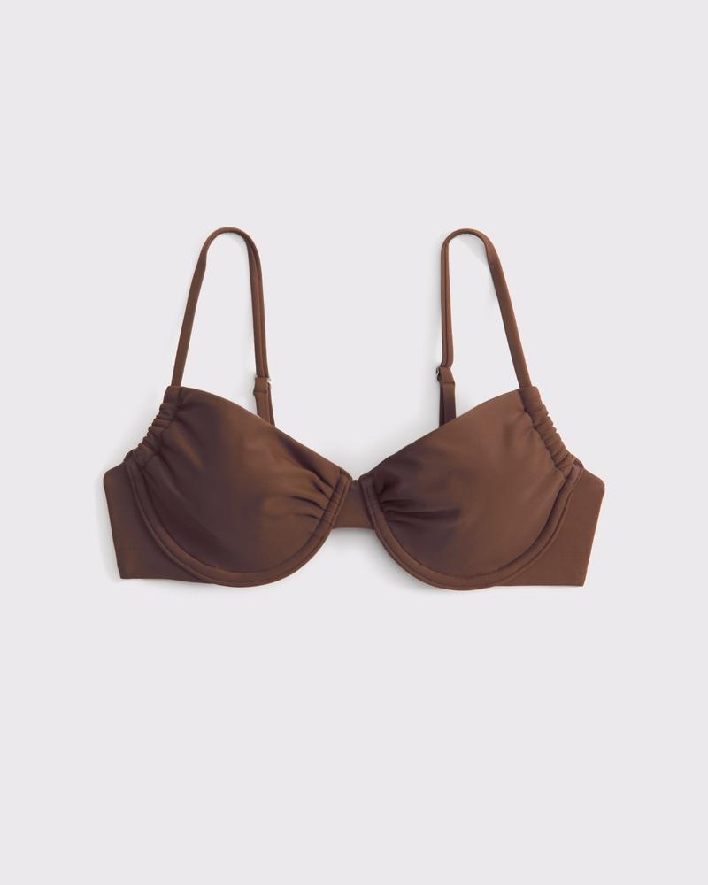 Ruched Underwire Bikini Top Product Image