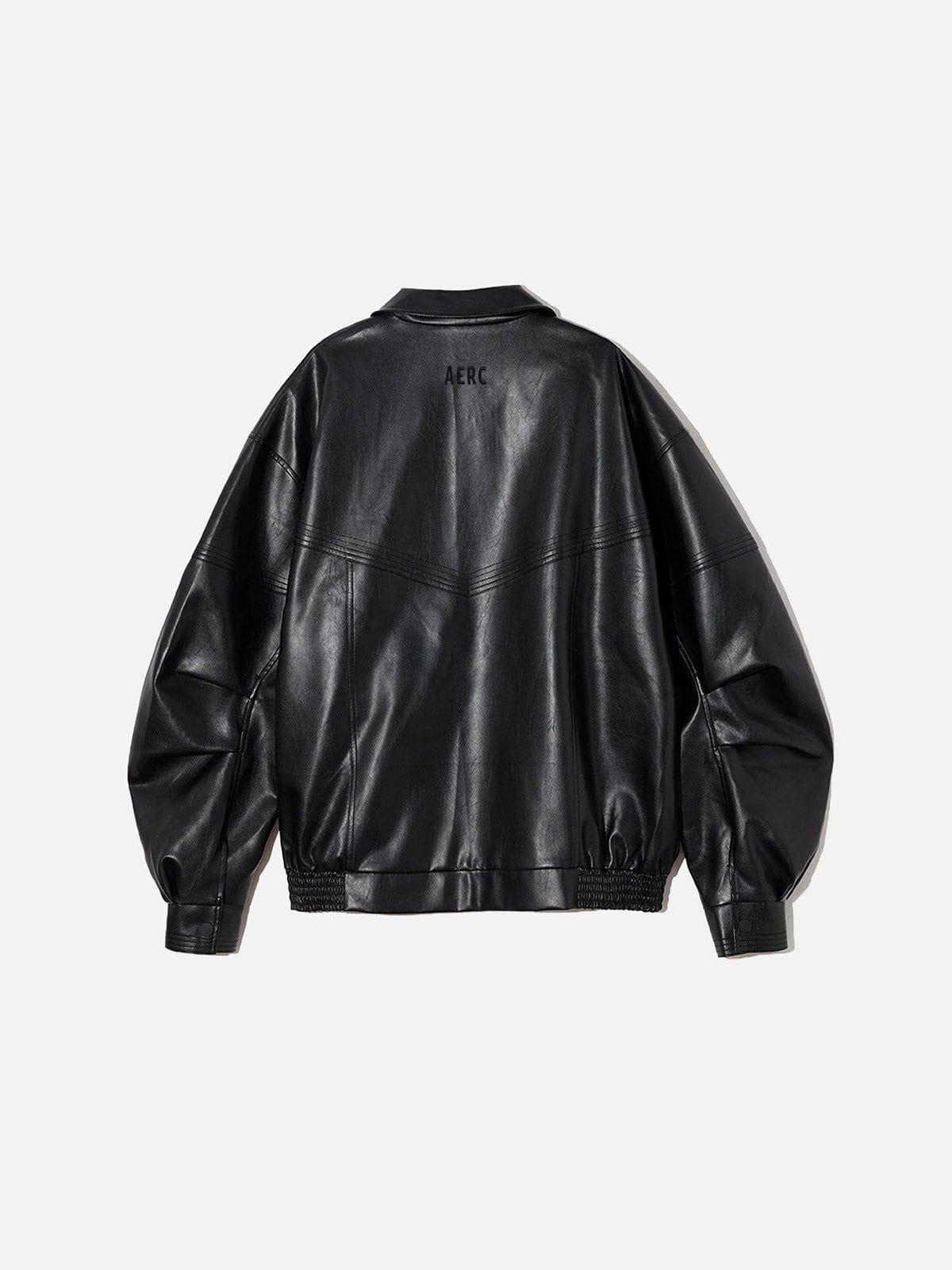 Aelfric Eden Leather Zip Up Jacket Product Image