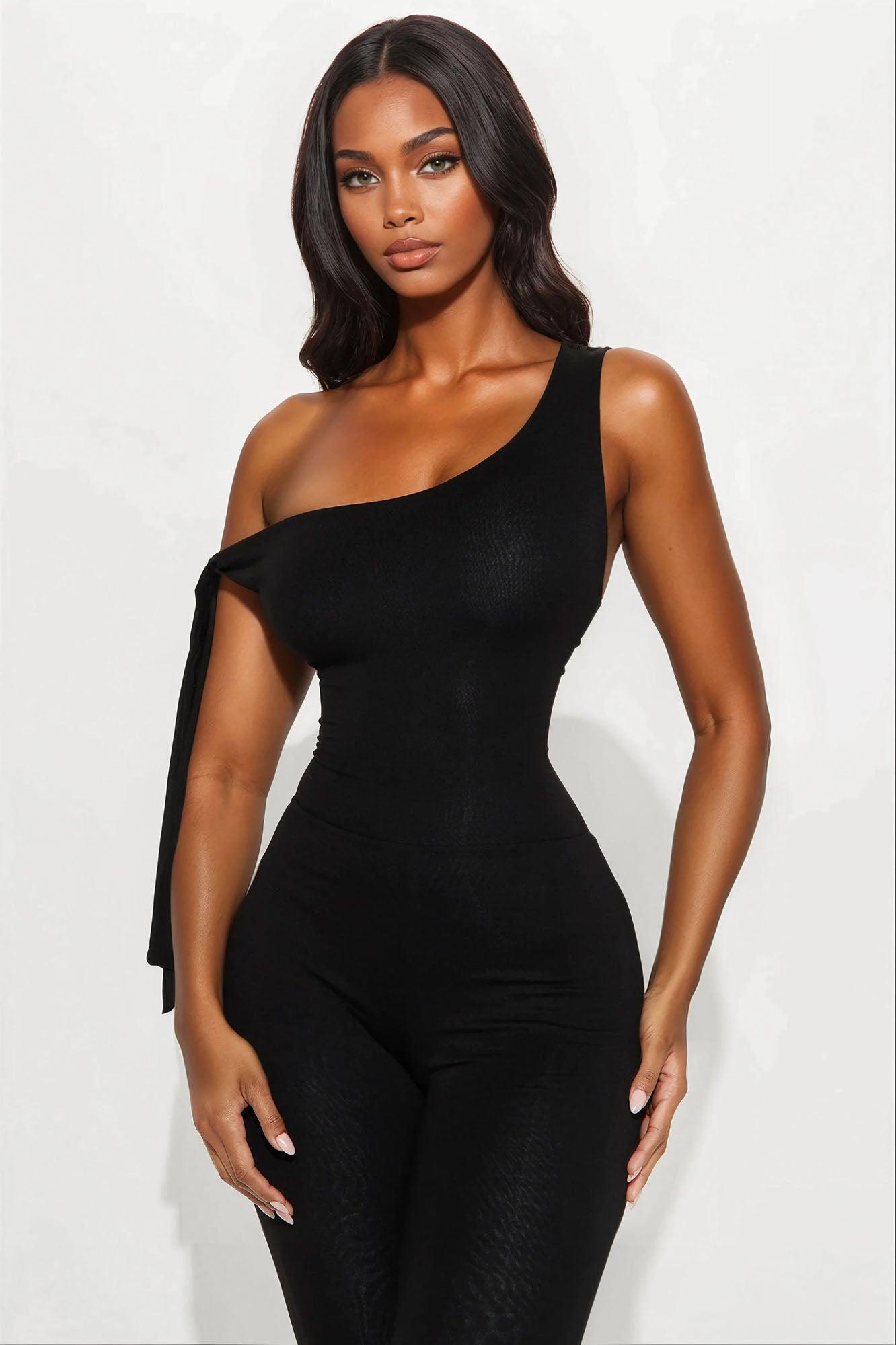 Sweet Like Candy Capri Jumpsuit - Black Product Image
