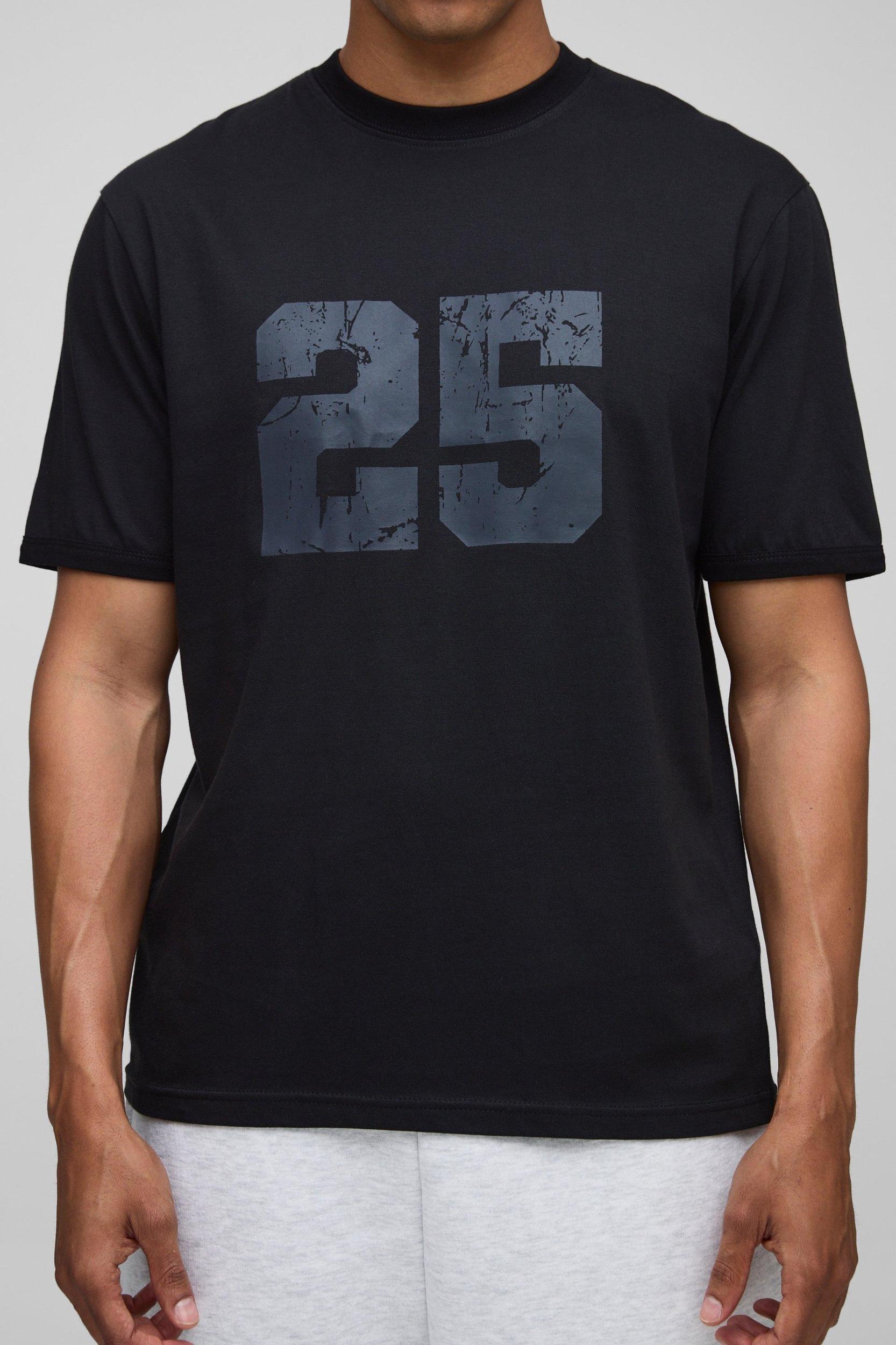 Regular Fit Varsity Print Ringer T-Shirt | boohooMAN USA Product Image