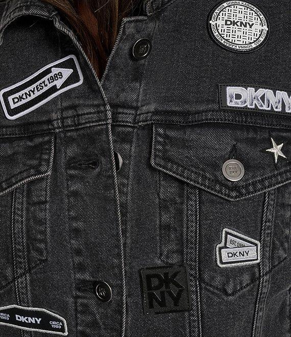 DKNY by Donna Karan Pins And Patches Denim Trucker Jacket Product Image