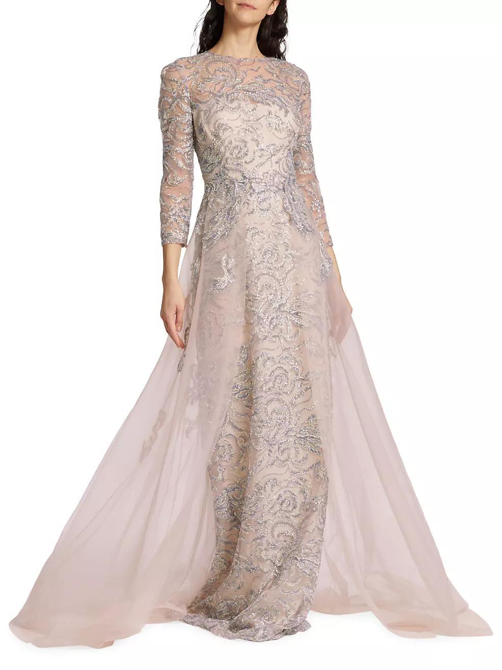 Embellished Tulle A-Line Gown Product Image