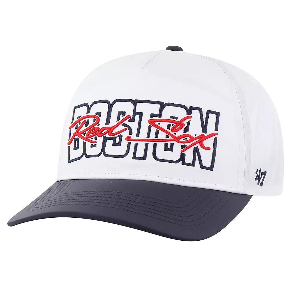 Men's '47 White Boston Red Sox Lineman Hitch Adjustable Hat Product Image