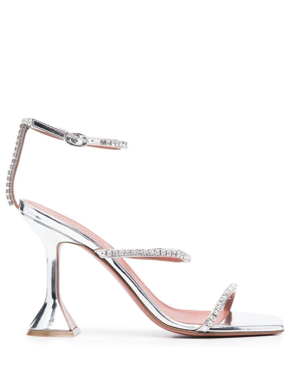 Gilda Crystal-embellished Sandals In White Product Image