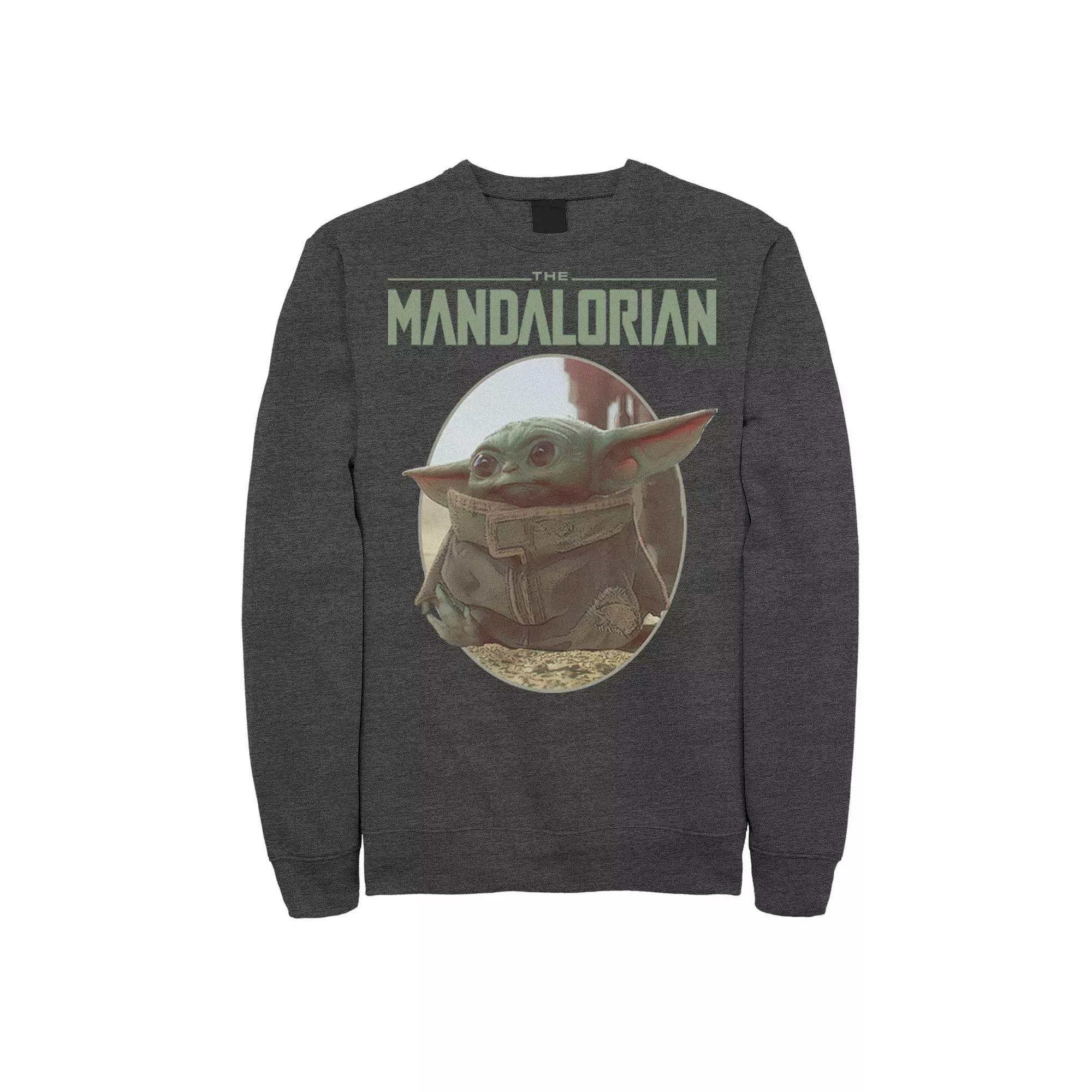 Men's Star Wars The Mandalorian The Child Circle Portrait Sweatshirt,  Product Image