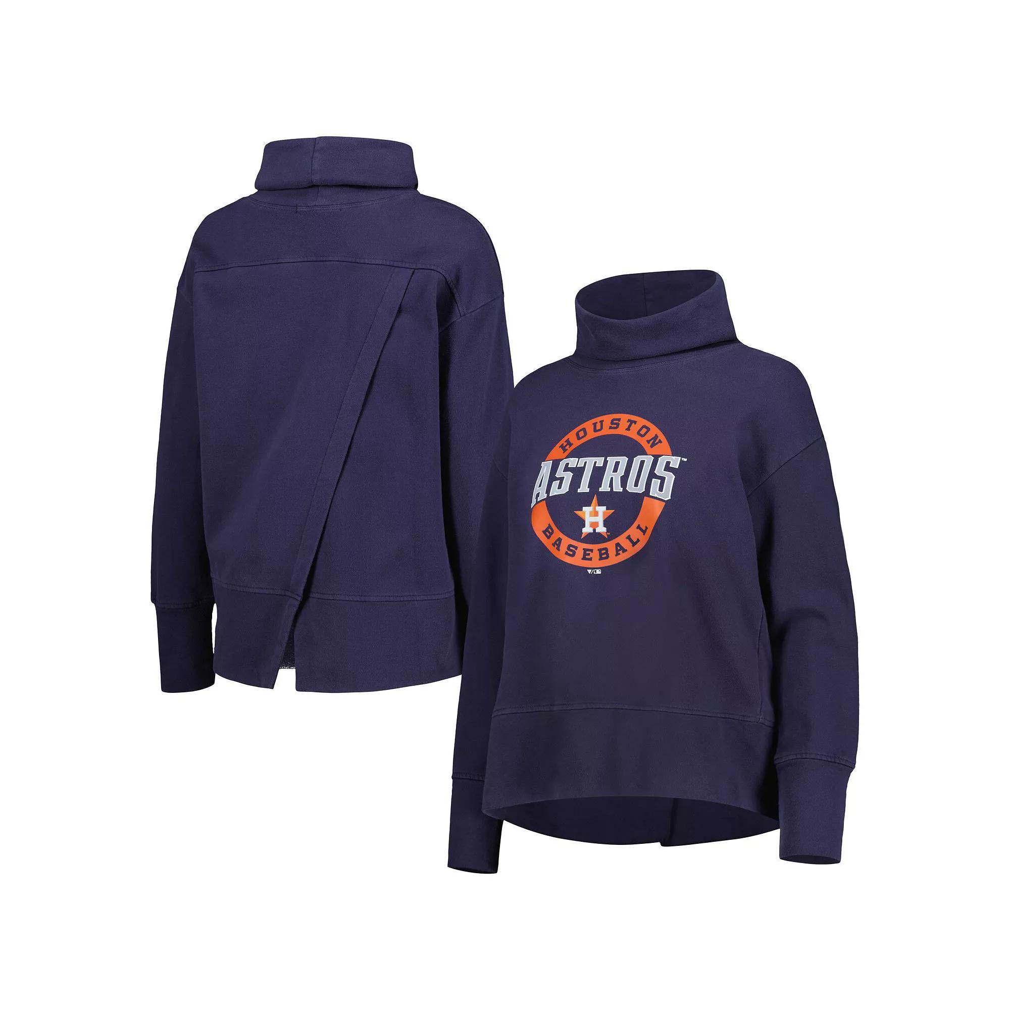 Women's Levelwear Navy Houston Astros Sunset Farm Team Pullover Sweatshirt, Size: Large, Blue Product Image