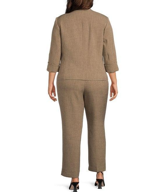 Kasper Plus Size Fly Front Slim Fit Pants Product Image