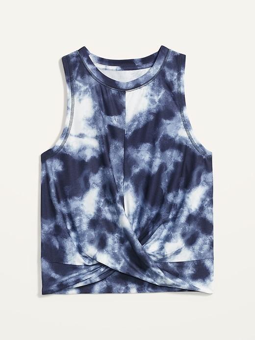 Breathe ON Twist-Hem Cropped Tank Top Product Image