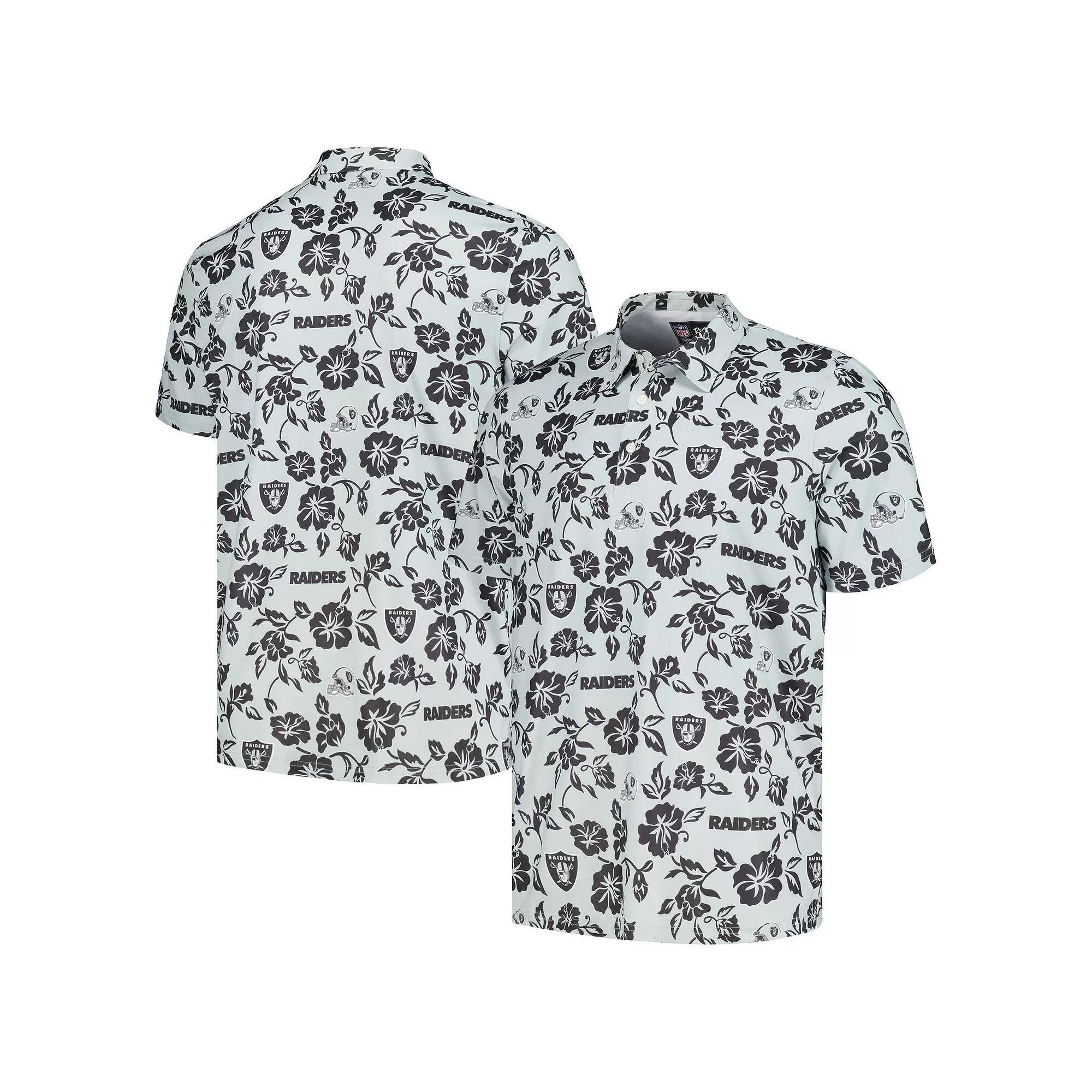 Men's Reyn Spooner Silver Las Vegas Raiders Pua Performance Polo, Size: 3XL, Lvr Silver Product Image