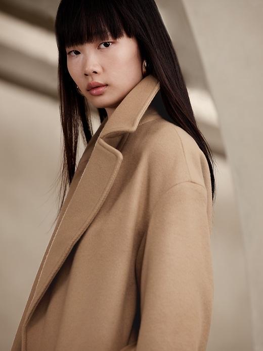 Oversized Wool-Cashmere Wrap Coat Product Image