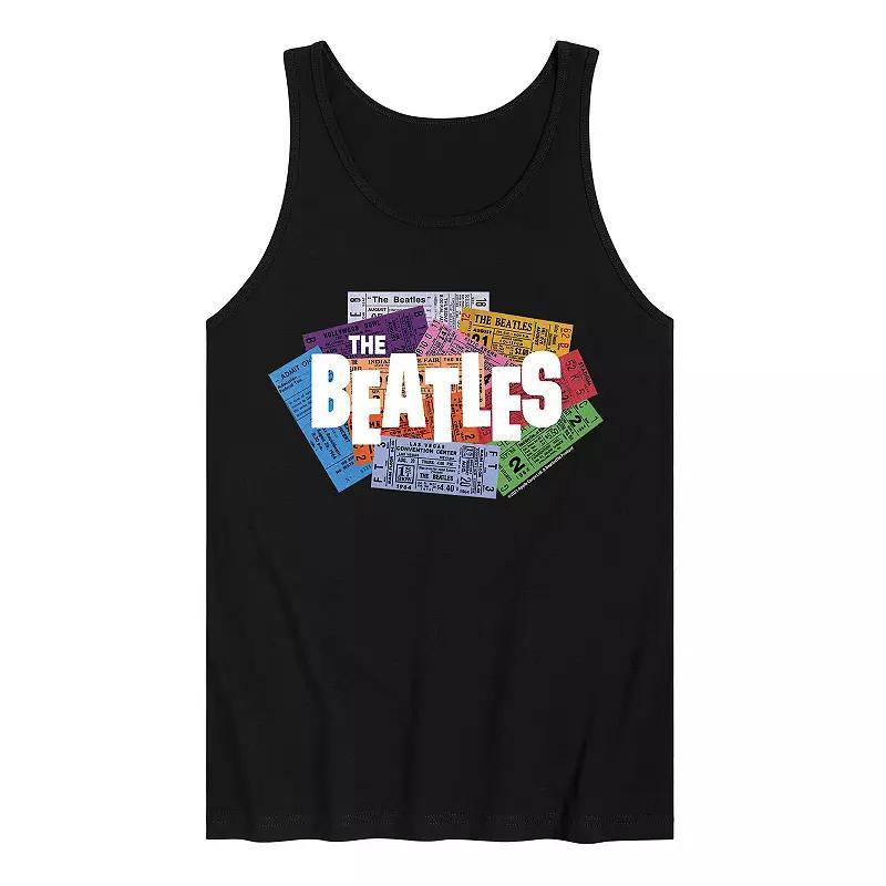 Men's The Beatles Tickets Tanks, Size: Small, Black Product Image