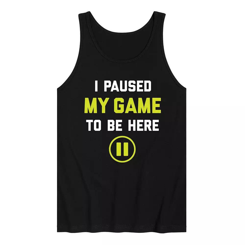 Men's I Paused My Game To Be Here Video Game Graphic Tank Top, Size: Large, Black Product Image