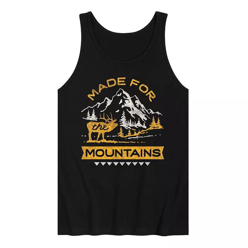 Men's Made For The Mountains Tank Top, Size: Large, Black Product Image