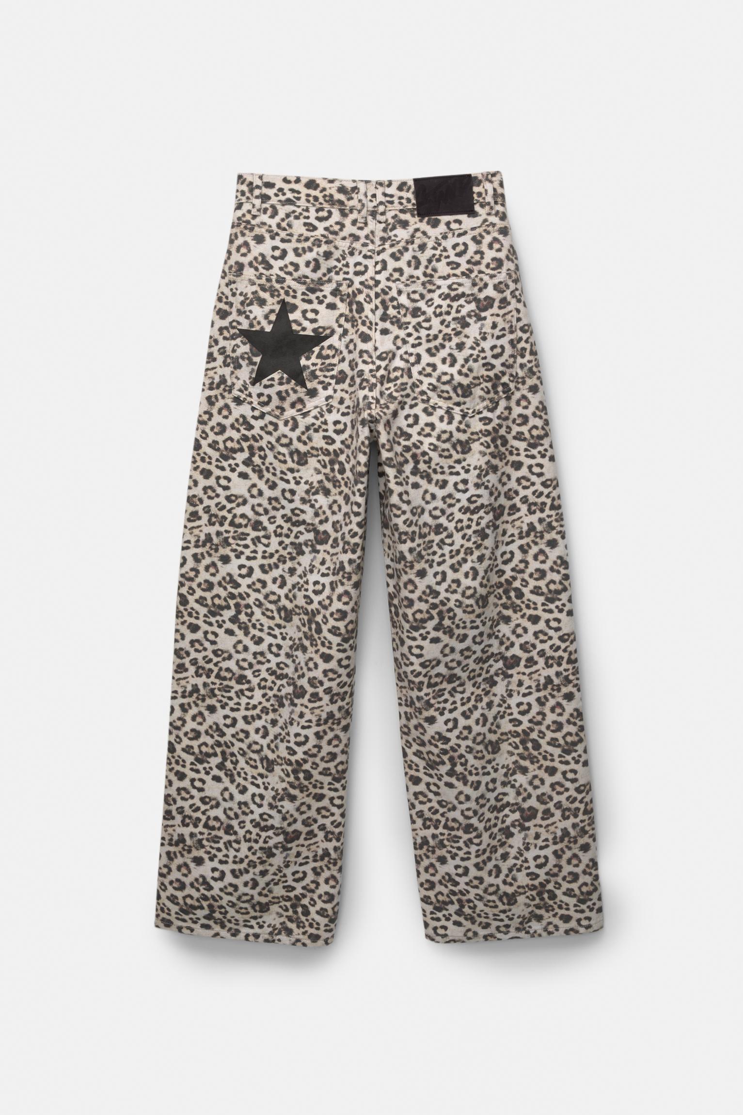 STWD leopard print baggy jeans Product Image