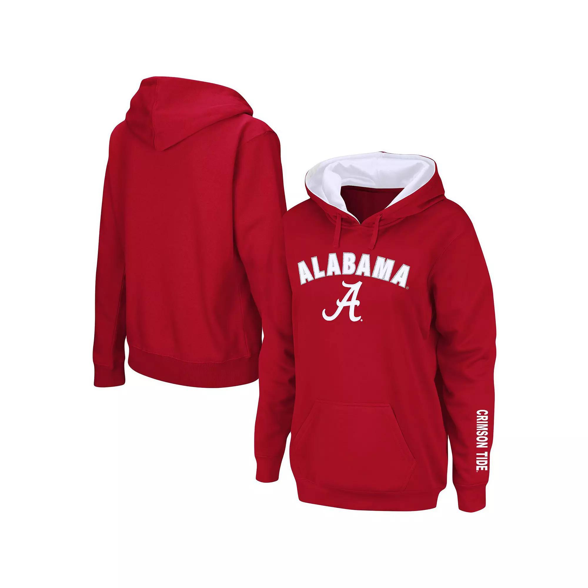 Women's Crimson Indiana Hoosiers Arch & Logo 1 Pullover Hoodie, Size: Small, Red Product Image