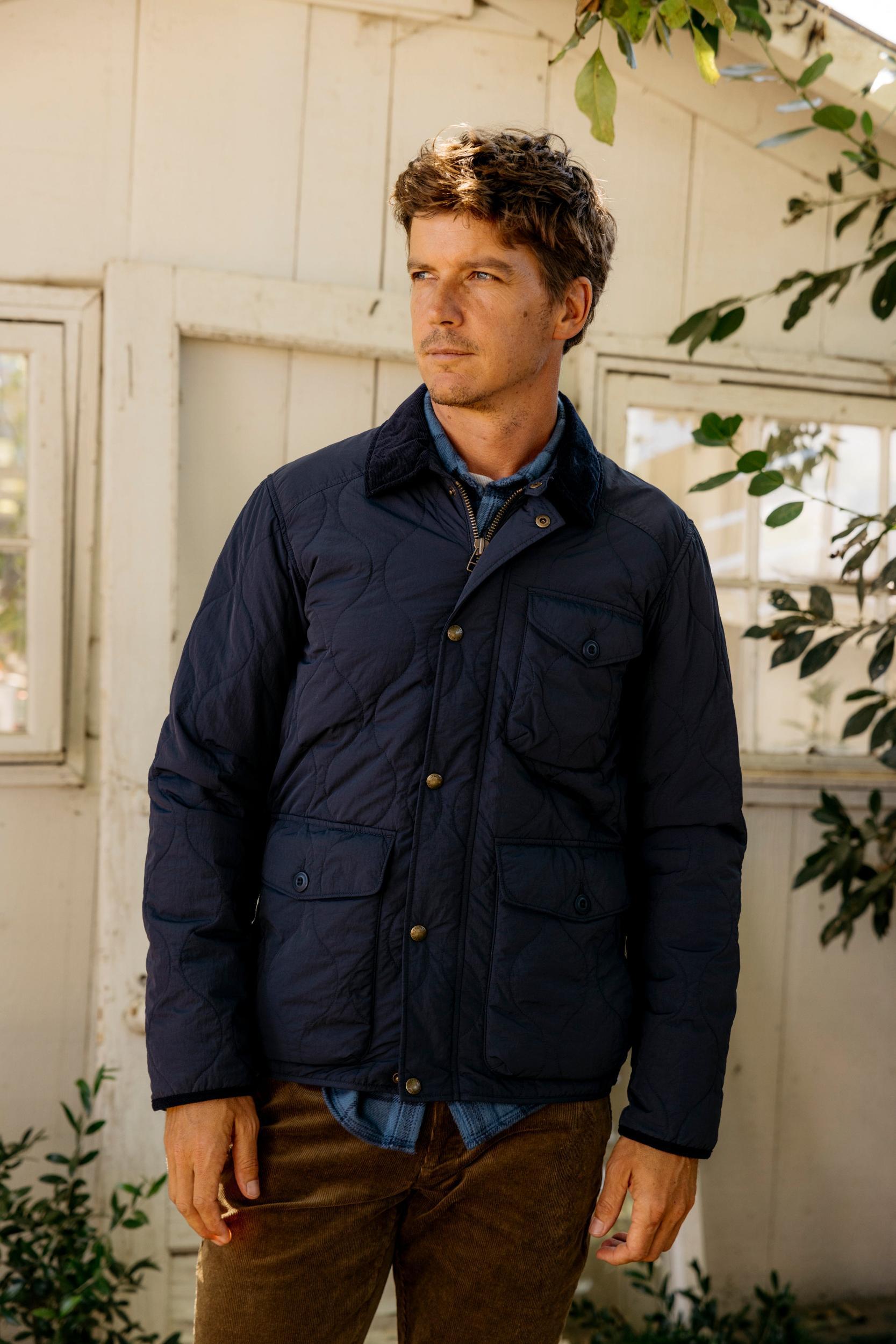 Andrew Lightweight Quilted Jacket - Navy Product Image