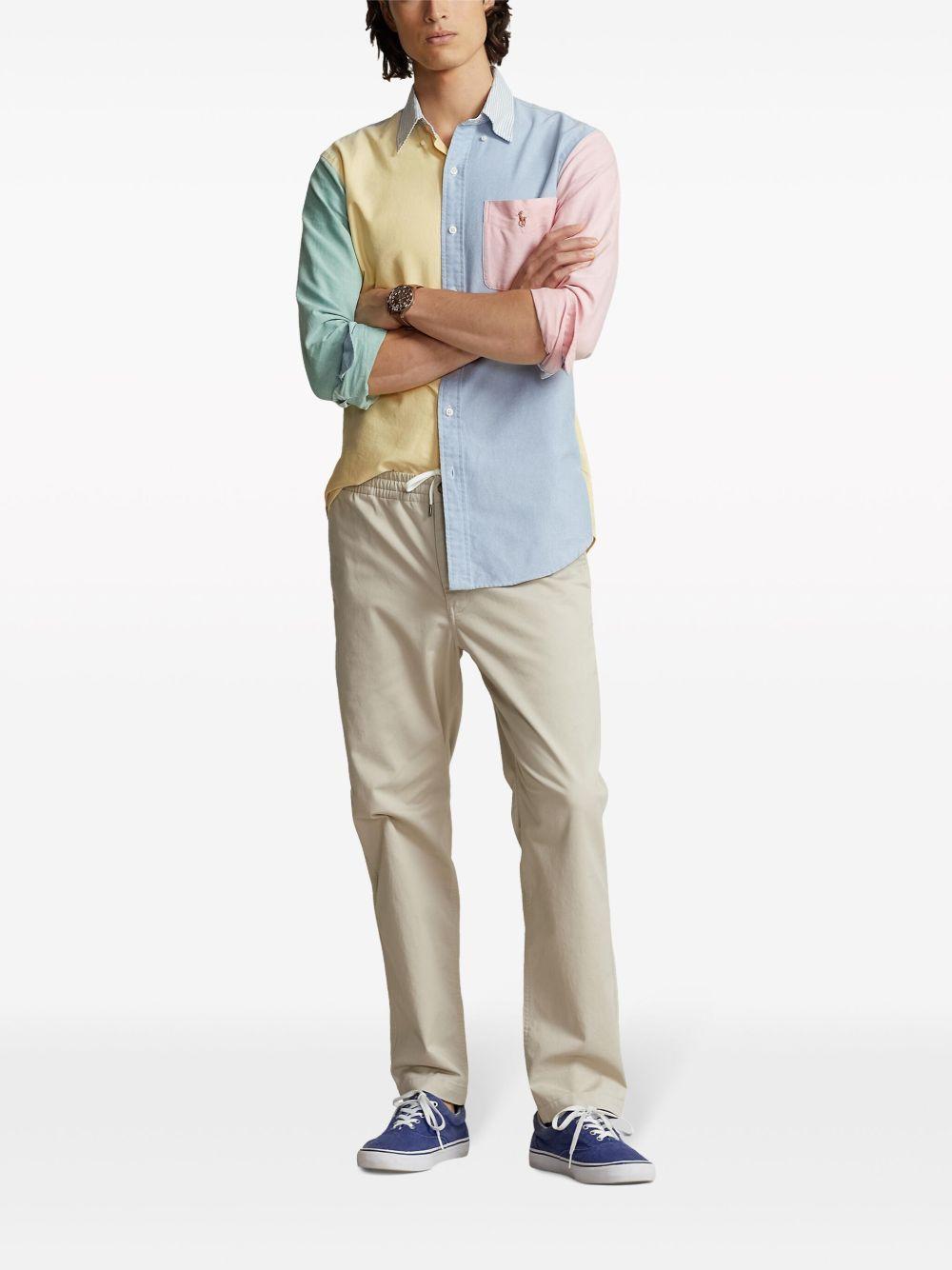 Oxford colour-block cotton shirt Product Image