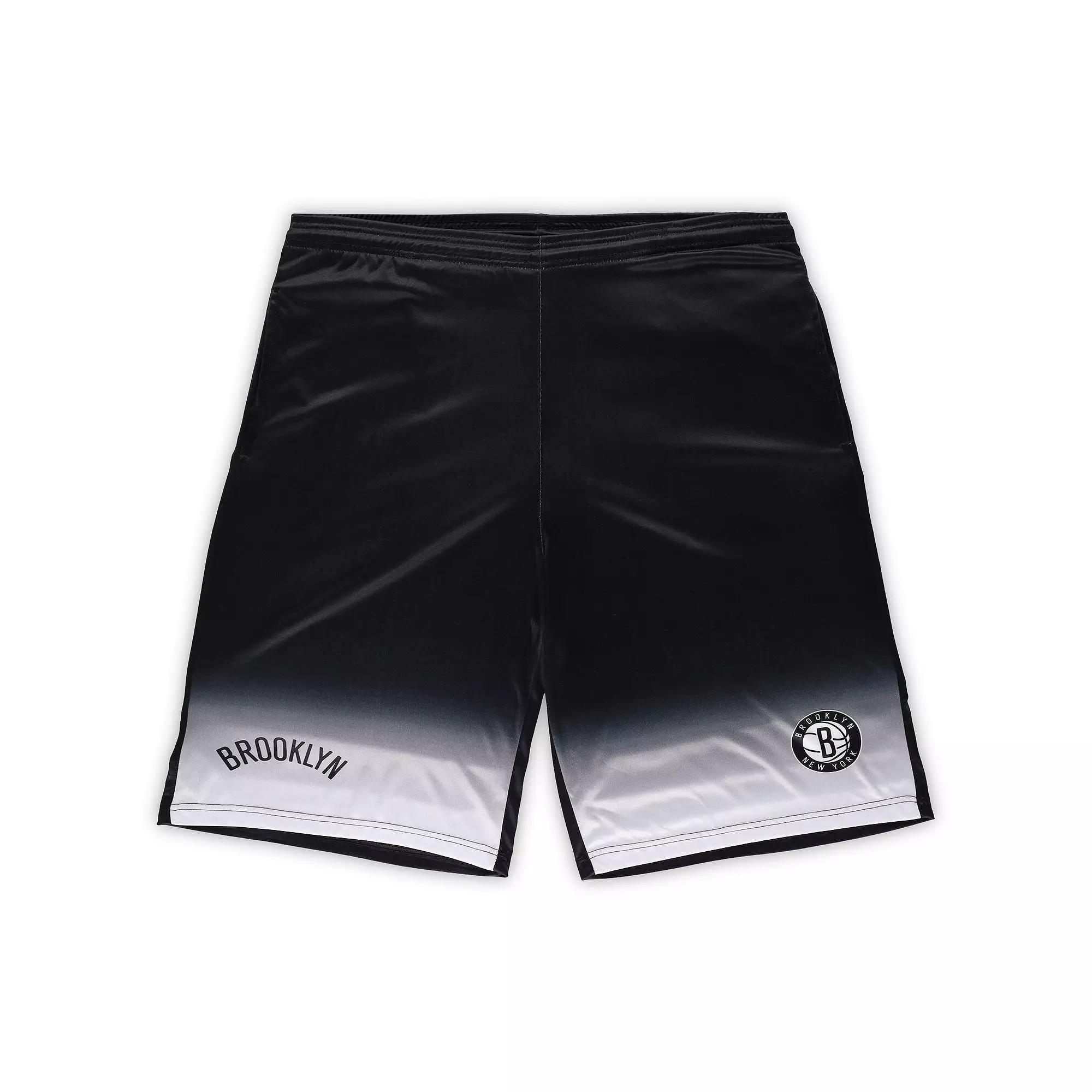 Men's Fanatics Branded Black Brooklyn Nets Big & Tall Fadeaway Shorts,  Product Image