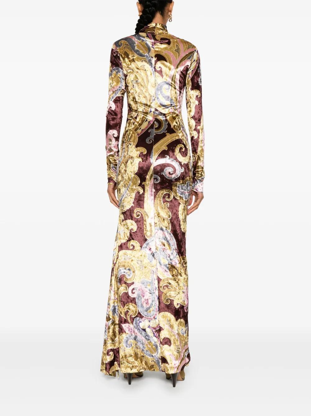 printed chenille maxi dress Product Image