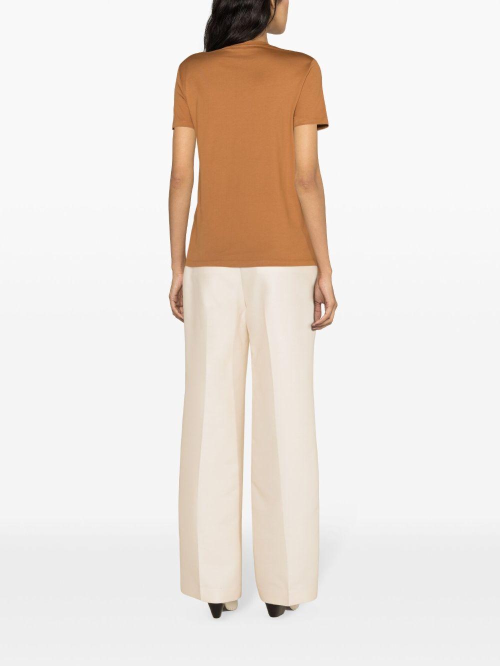 logo-embroidered cotton T-shirt Product Image