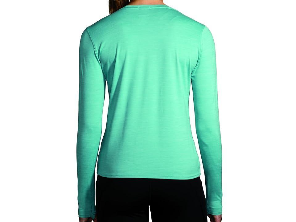 Brooks Luxe Long Sleeve (Heather Aqua) Women's Clothing Product Image