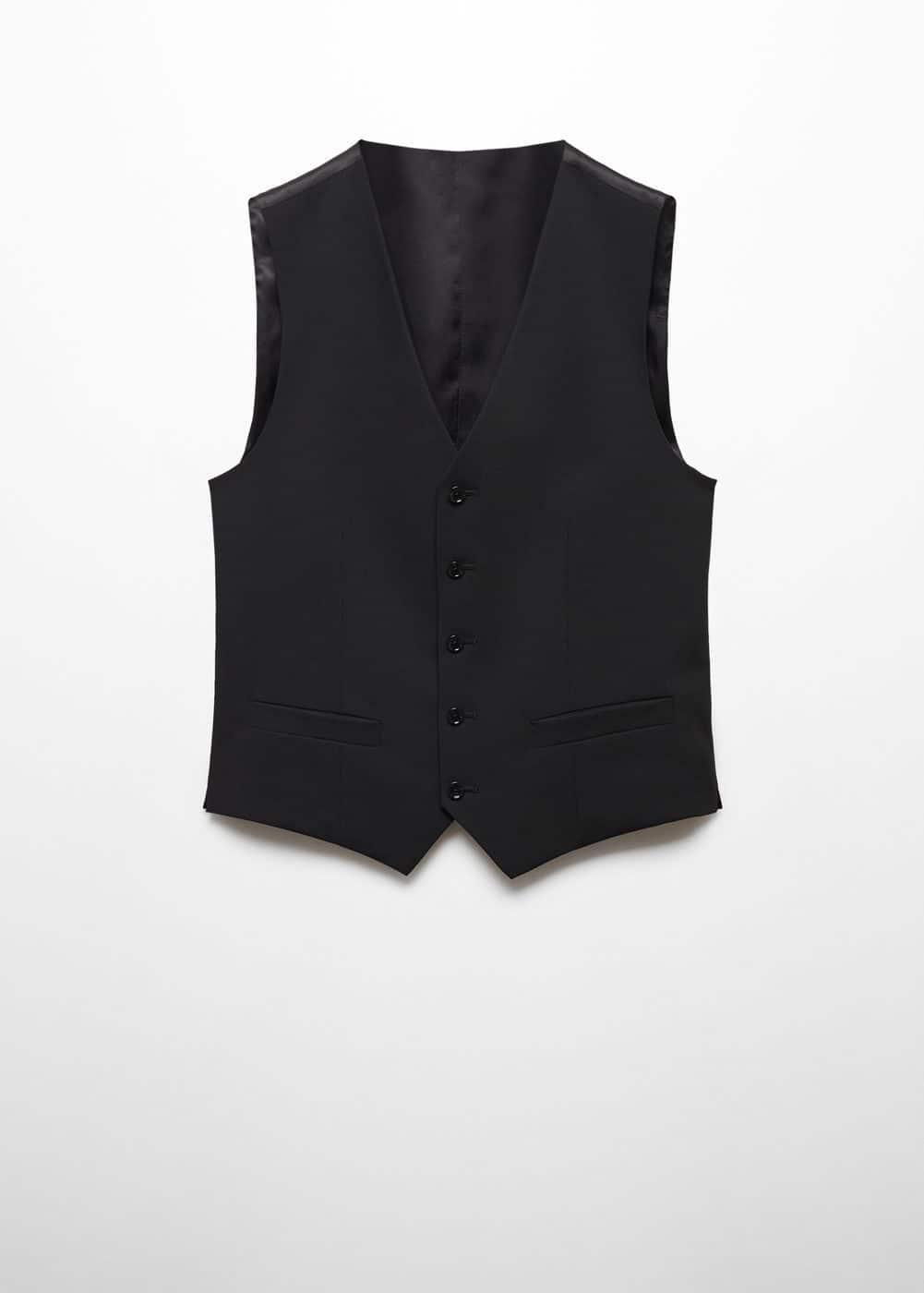 Super slim-fit stretch-fabric suit vest - Men | MANGO USA Product Image