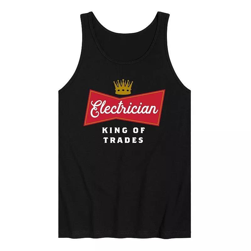 Men's Electrician King Of Trades Tank Top,  Product Image