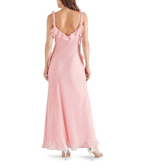 Steve Madden Adalina V-Neck Sleeveless Ruffle Maxi Dress Product Image