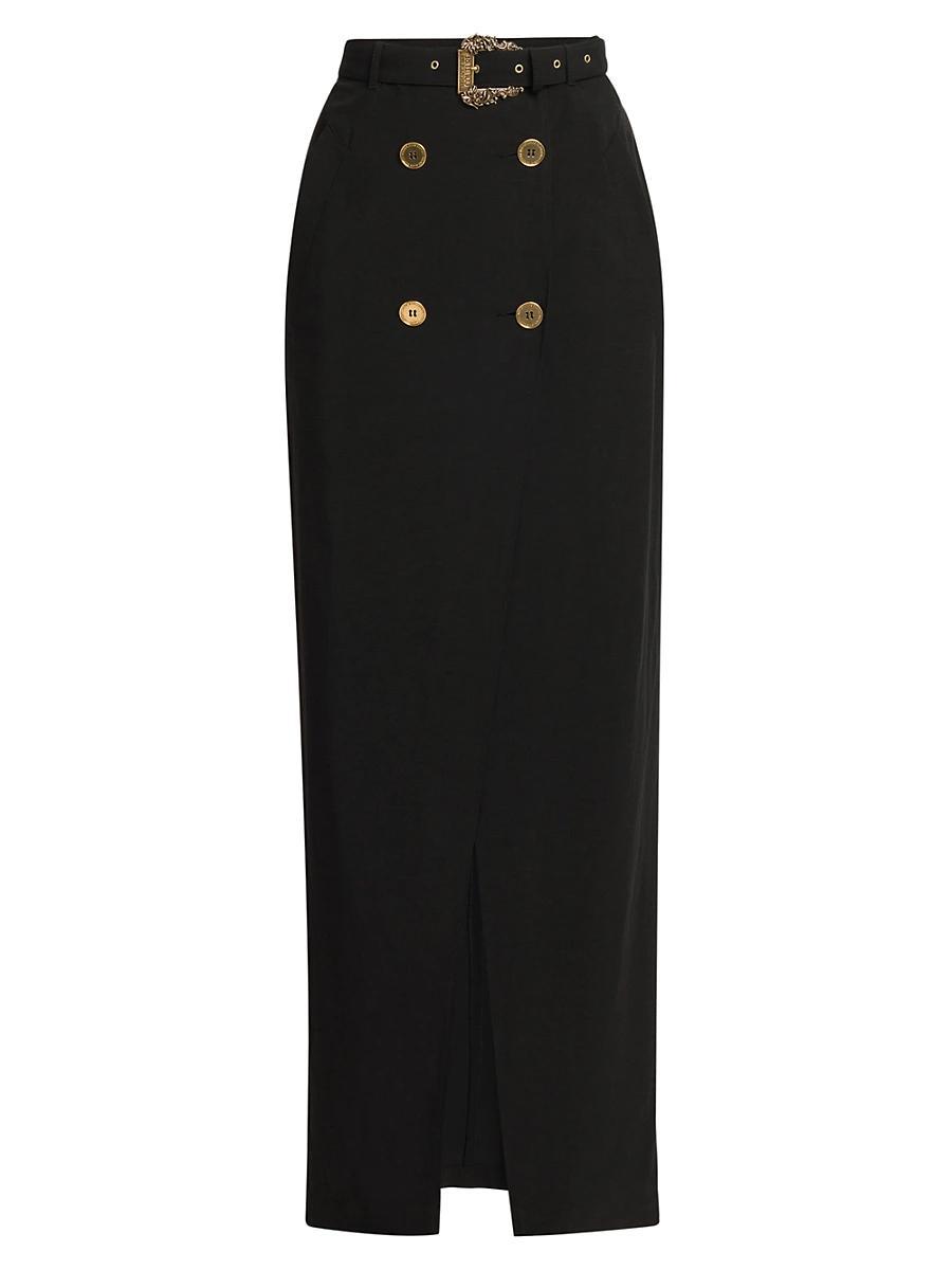 Womens Belted Wrap Maxi Skirt Product Image