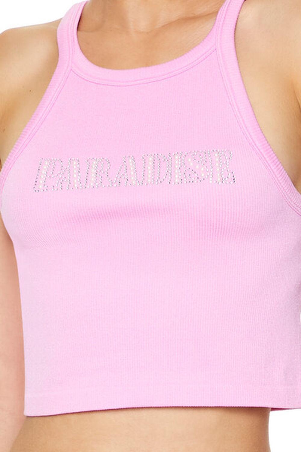 Rhinestone Paradise Cropped Cami | Forever 21 Product Image