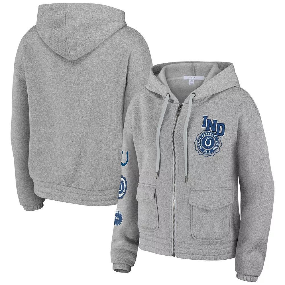 Women's WEAR by Erin Andrews Heather Gray Indianapolis Colts Full-Zip Hoodie,  Product Image
