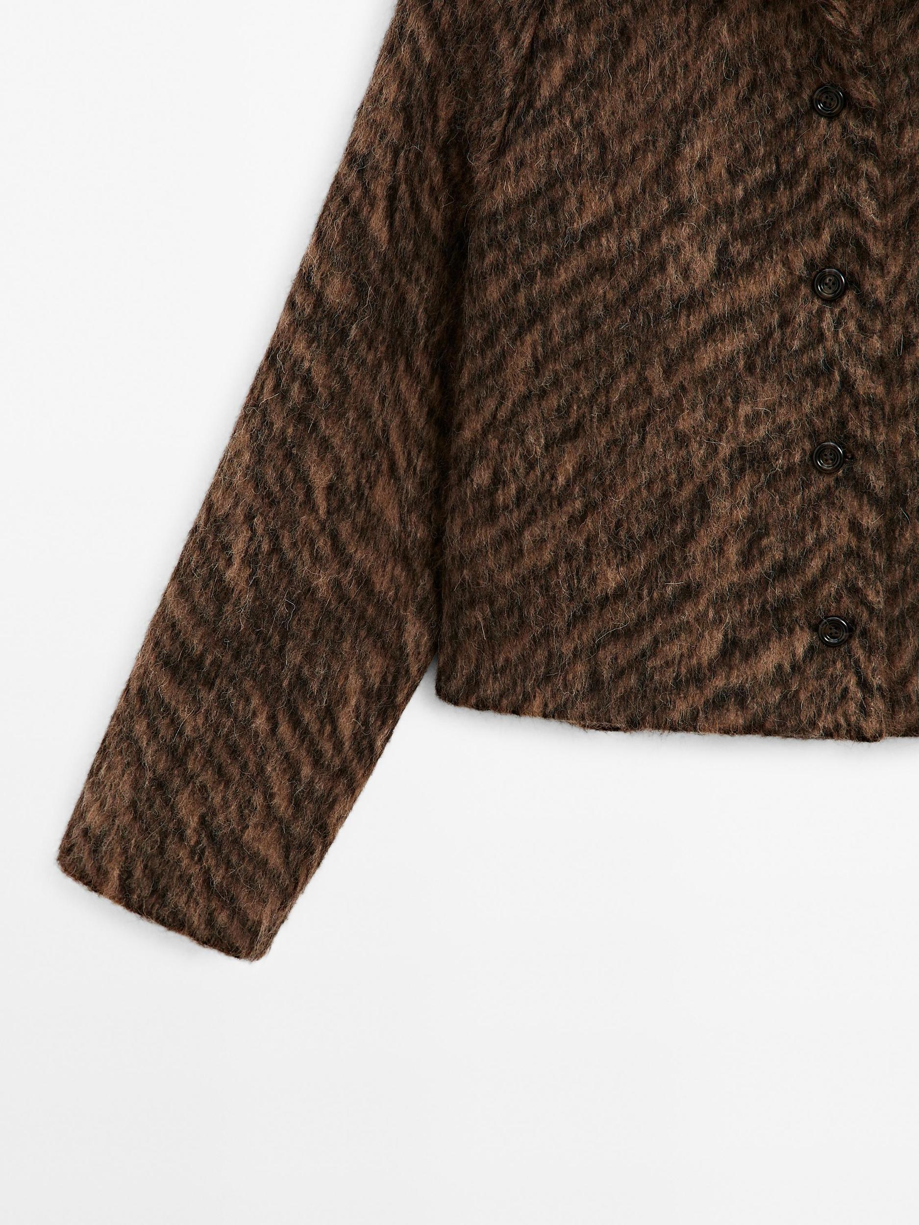 Short animal print coat Product Image