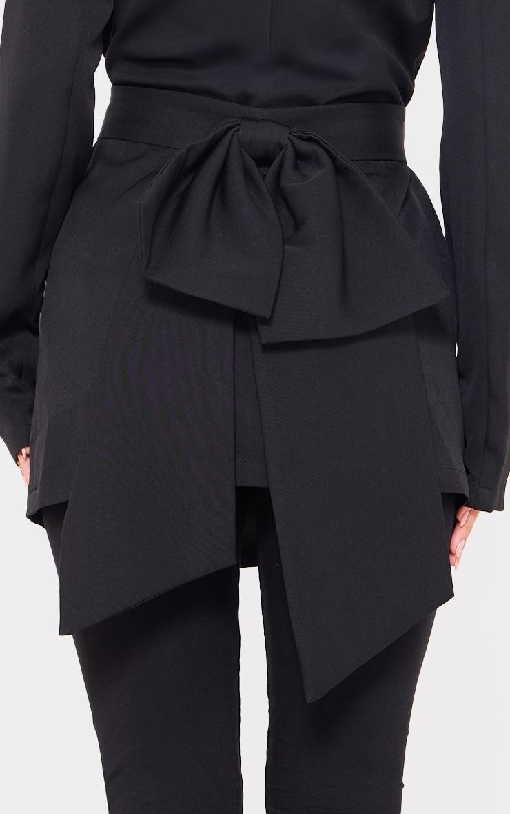  Black Bow Belted Blazer Product Image