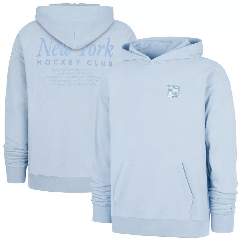 Men's '47  Light Blue New York Rangers Foundation Pullover Hoodie, Size: XL, Ran Light Product Image