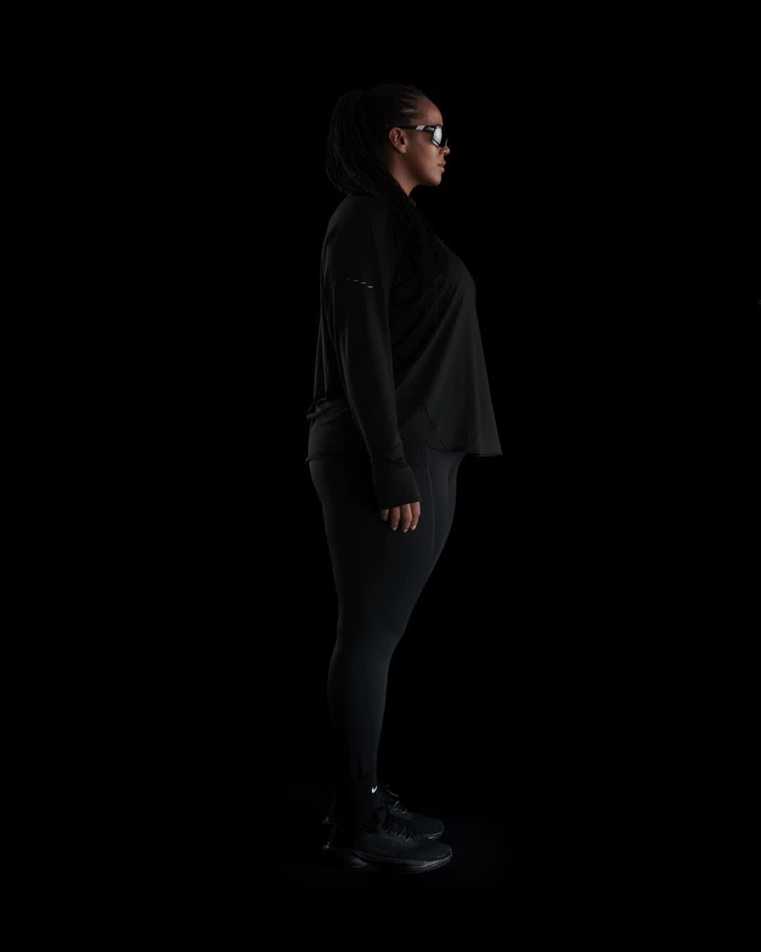 Nike Womens Swift Dri-FIT UV 1/4-Zip Running Top (Plus Size) | HQ0501-010 Product Image