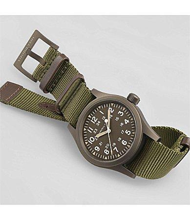 Hamilton Khaki Field Mechanical Canvas Strap Watch Product Image