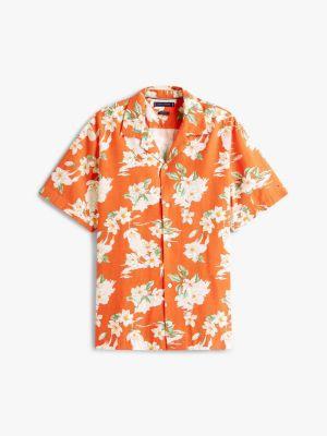 Regular Fit Floral Print Camp Shirt Product Image
